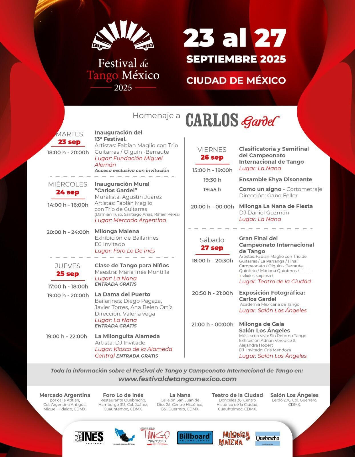 Programa - Festival de Tango México 2025